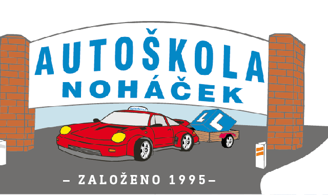 Logo Autoškola Noháček, založeno 1995